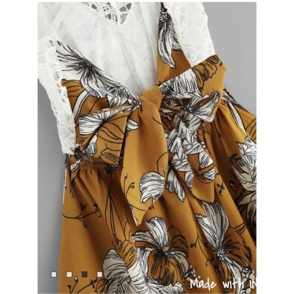 Cyber Monday Sale❗️Crochet lace tie back romper😍 - Picture 3 of 8